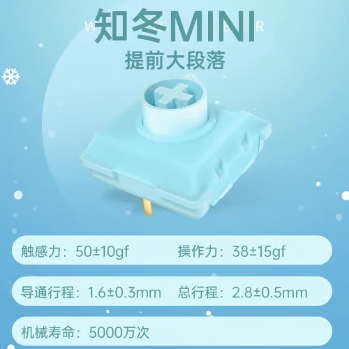 Kailh Winter MINI ロープロファイル タクタイル キースイッチ（ChocV2