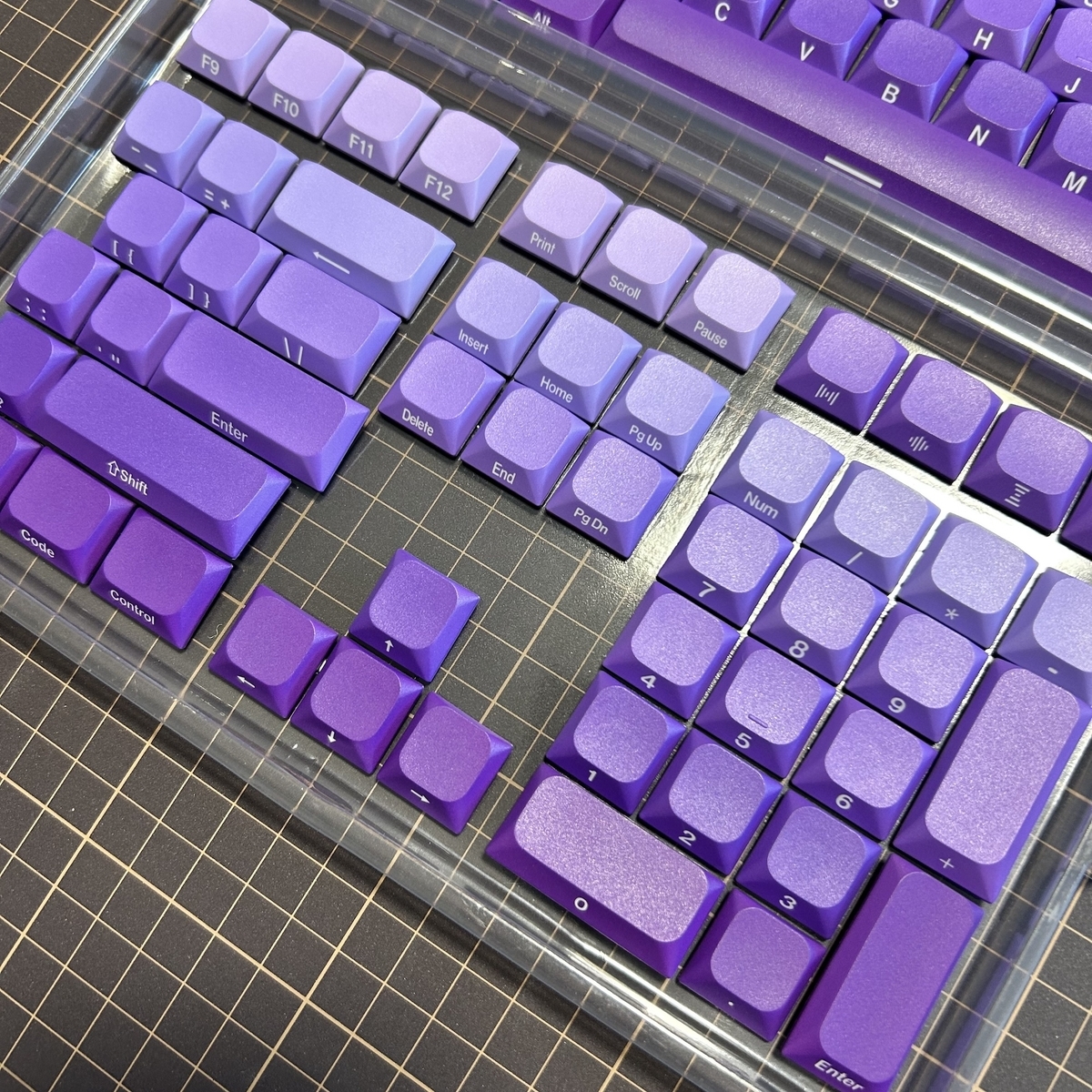 XVX Slope Low Profile Side-Printed Keycaps Set Purple Abyss｜パープルグラデが美しい ...