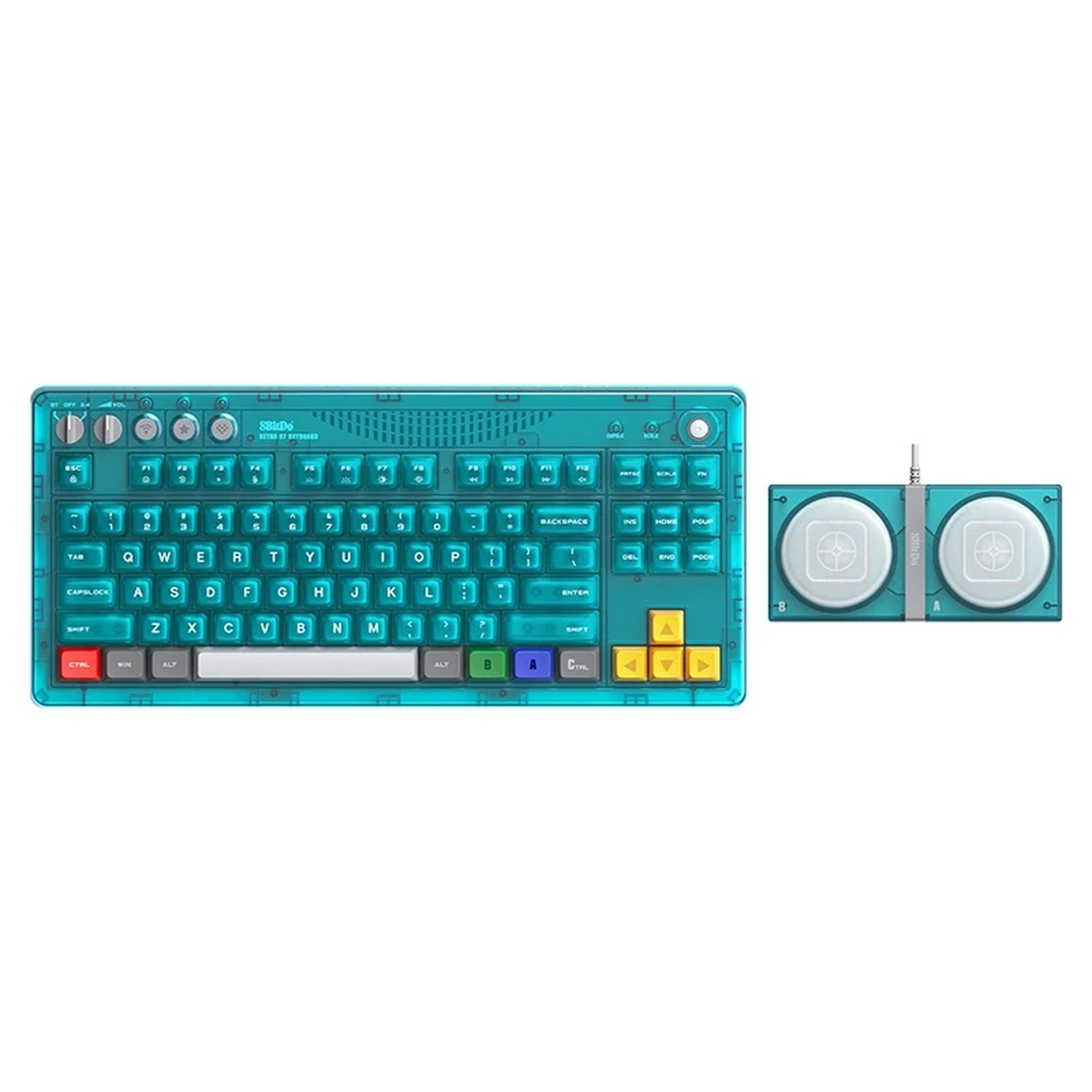 8BitDo Retro87 メカニカルキーボードNINTENDO64 30th 8BitDo Retro 87 Keyboard Clear Blue｜N64発売30周年を記念したクリア