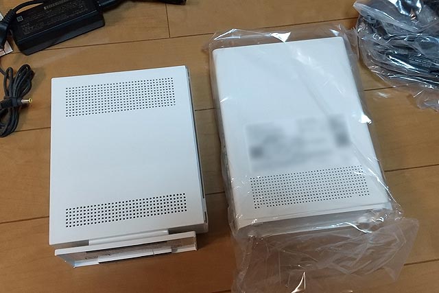 ホームゲートウェイHGW-BL1500HMとONU-2 auひかりホームゲートウェイを