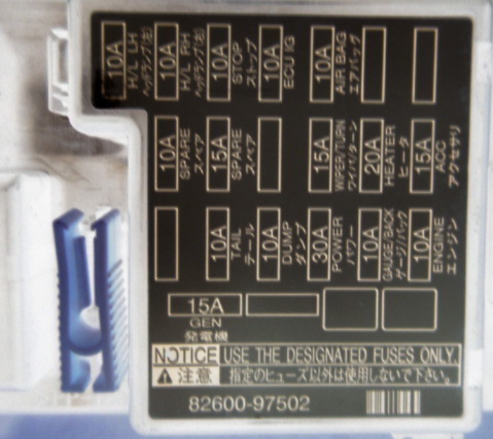 DAS210PEFVEEFIfuse 15Afuserelay boxFuel pumpEFIECUTSMshort