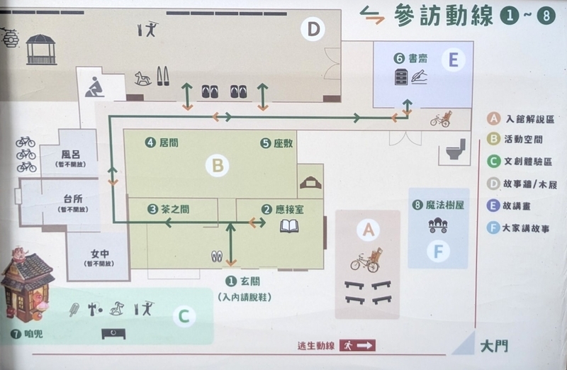 施設案内図 施設全体の案内図を撮影した写真。
