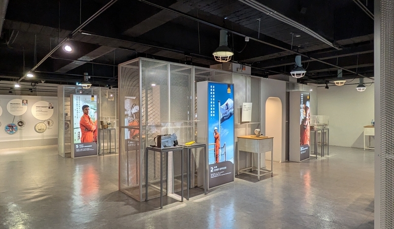 海洋文化に関する展示空間の一角