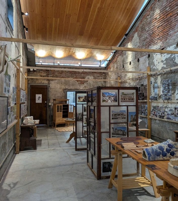 △建築博物館の内部には、当時の建築資料や模型が展示されている。