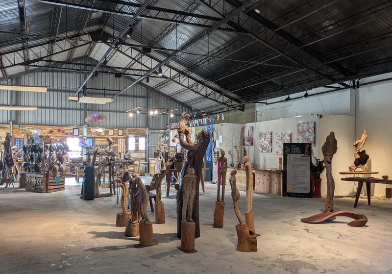 第3倉工作室の作品展示スペース。