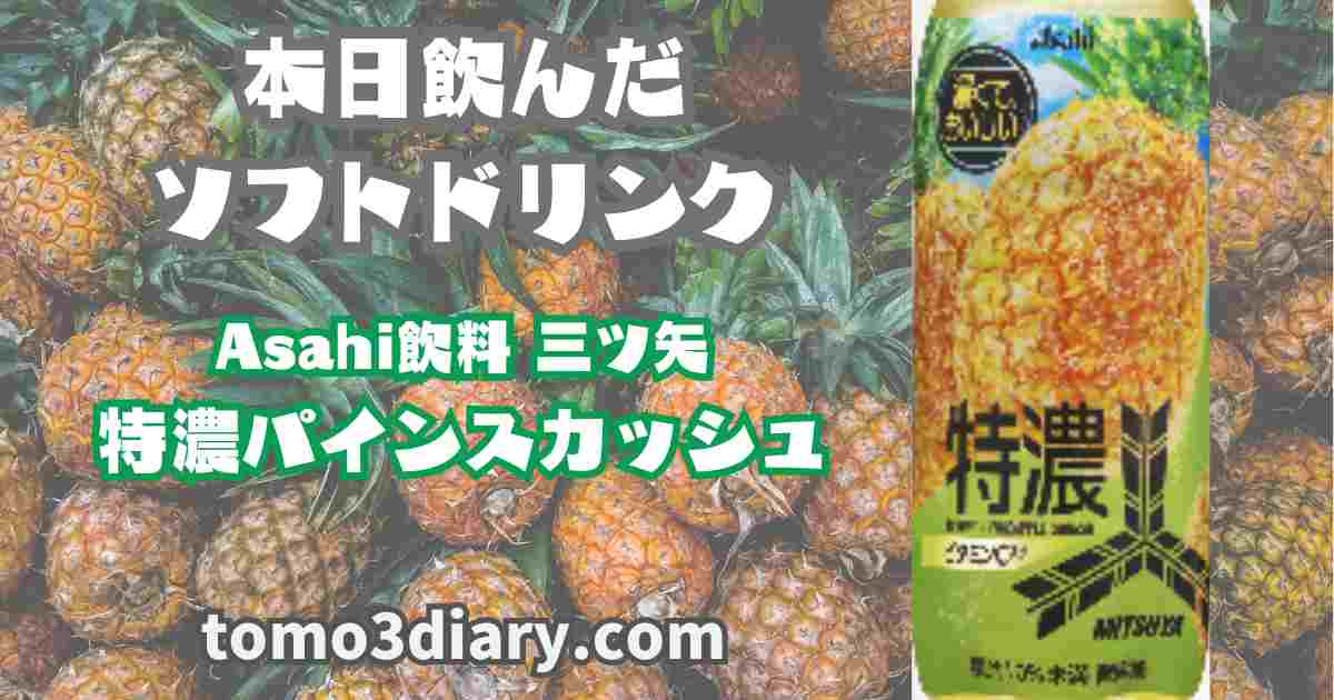 新発売として店頭に並んでいたので思わず購入！ Asahi飲料【三ツ矢 特