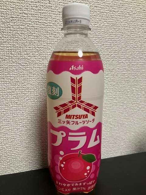 Asahi飲料【三ツ矢 フルーツソーダプラム】