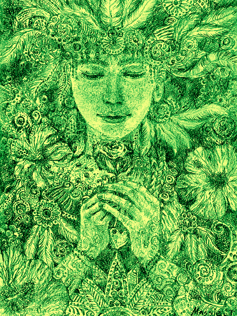 マッシー鉛筆画 幻想アート（ドリームキャッチャー） - 三線教室