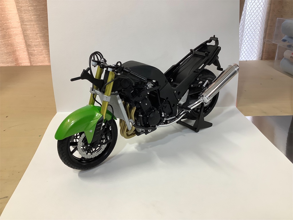 タミヤ ZZR1400 製作＃4【完成編】 - 面倒くさがりがバイクプラモを作る
