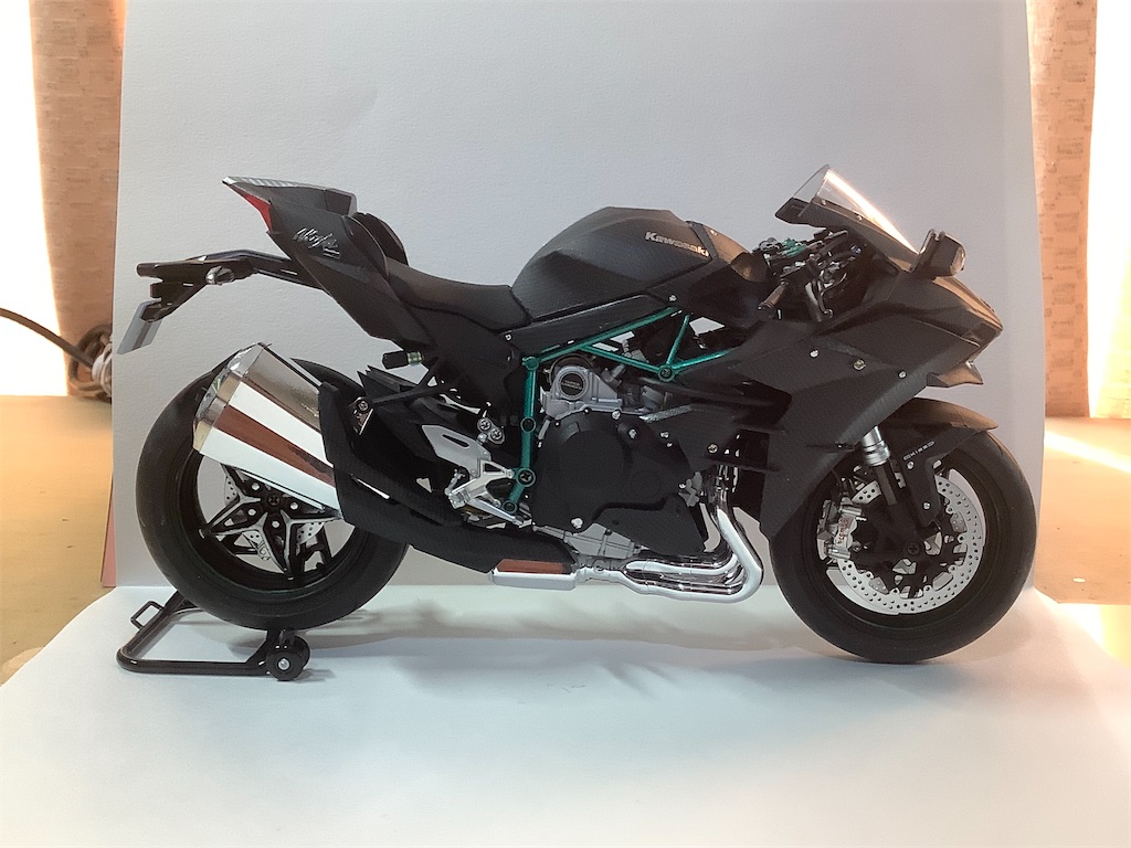 タミヤ NinjaH2 製作＃4【完成】 - 面倒くさがりがバイクプラモを作る