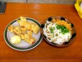 「竹清」のうどんと天ぷら