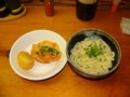 「吾里丸」の釜しょうゆと半熟卵天と野菜かき揚げ（2011-09-24）