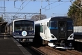 3506編成（Aqours結成5周年記念ヘッドマーク）とE257系試運転列車