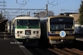 185系「踊り子」と7502編成（Aqours結成5周年記念ヘッドマーク）