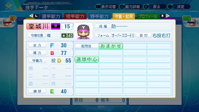 堂城川、鷹野、霧尾、半田（パワプロ14）【極亜久やんきーず