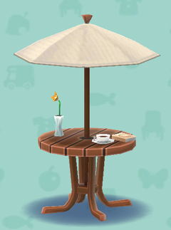 ポケ森のカフェなパラソルテーブル