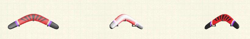 あつ森のブーメランのリメイクレッド＆ブラックパターン