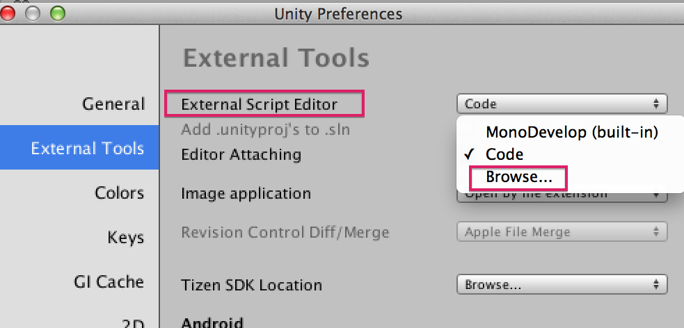 UnityのPreference画面