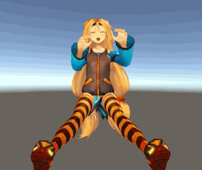 Cinema Mocapで撮影した動きをユニティちゃんに当てはめた例