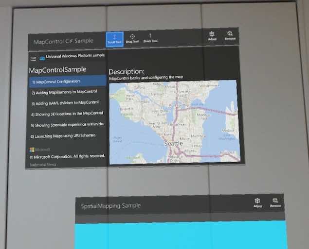 Map Sampleの動作画面