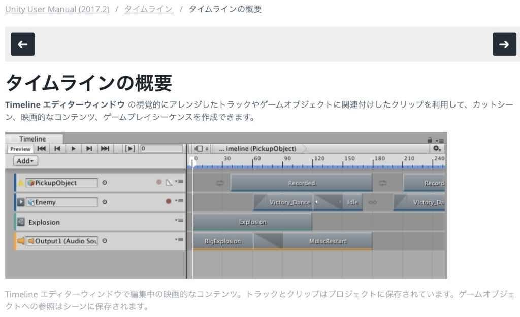 f:id:Takyu:20180709053951j:plain Unity公式HPでのタイムラインの概要