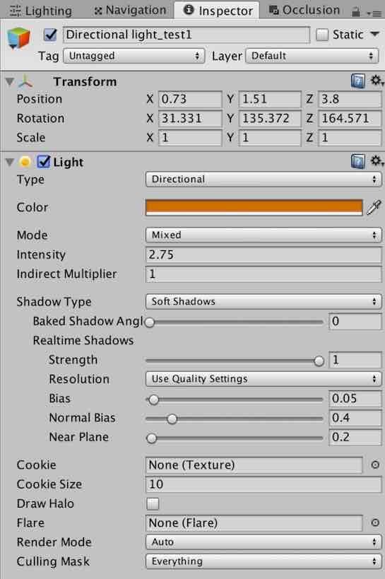 f:id:Takyu:20180709070421j:plain Inspector Viewの調整画面