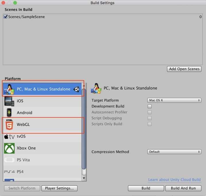 Unityの対応プラットフォーム一覧
