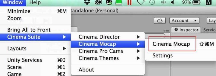 UnityでCinema Mocapを使うための手順