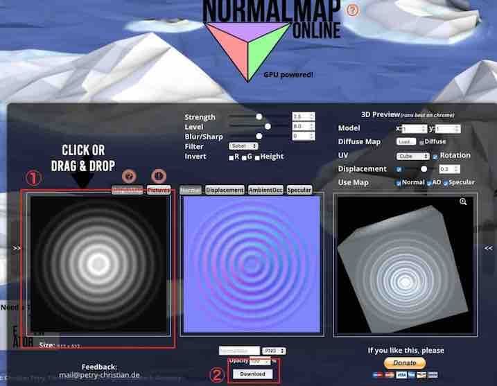 f:id:Takyu:20180711002637j:plain NormalMap-Onlineサービスの画面