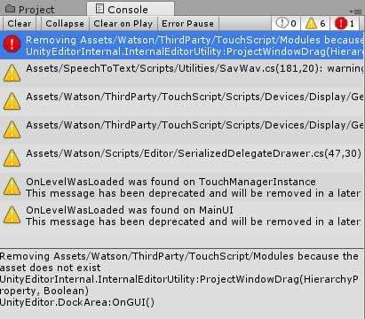 f:id:Takyu:20180712213003j:plain Watson SDKをインポートしたときのエラーログ