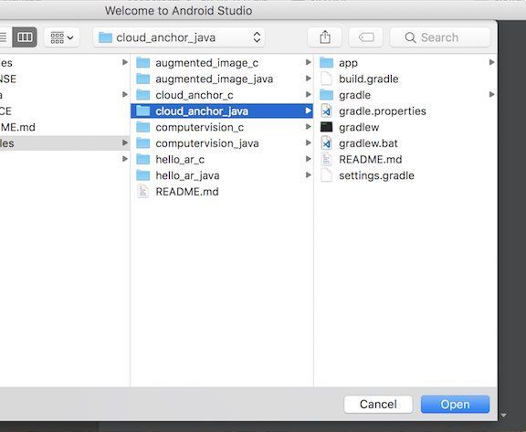 f:id:Takyu:20180712225138j:plain Android Studioのopen project画面