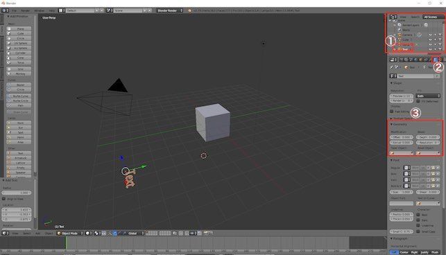 f:id:Takyu:20180713130111j:plain BlenderでTextを3D化する手順