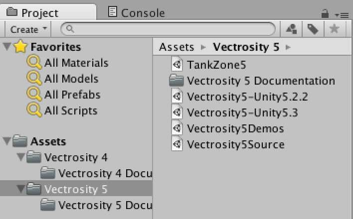 Vectrosityのフォルダ構成