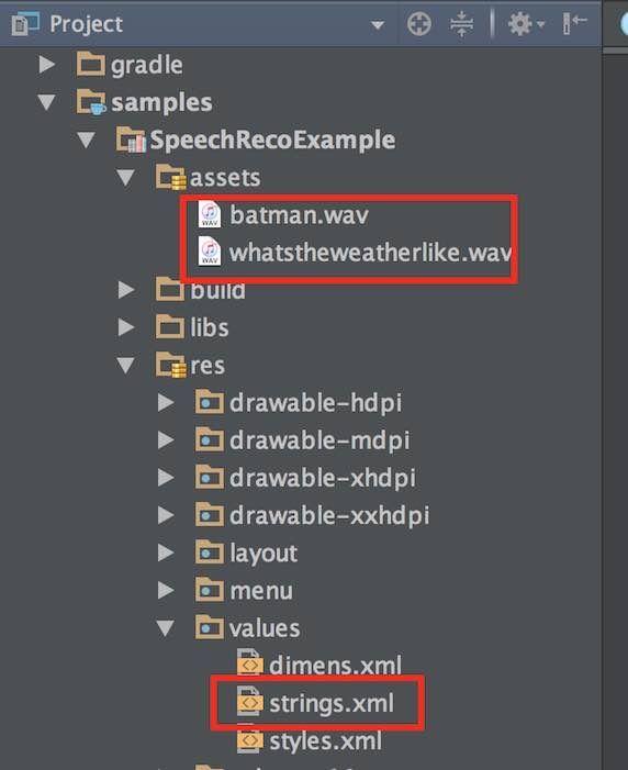 f:id:Takyu:20180715170444j:plain Android Studio側のプロジェクトに配置されているwavとxmlファイルの配置場所