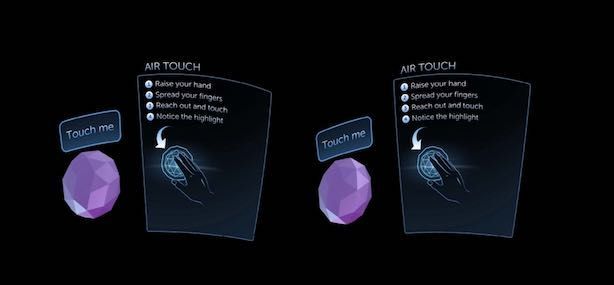 Meta2 のAir Touchの例