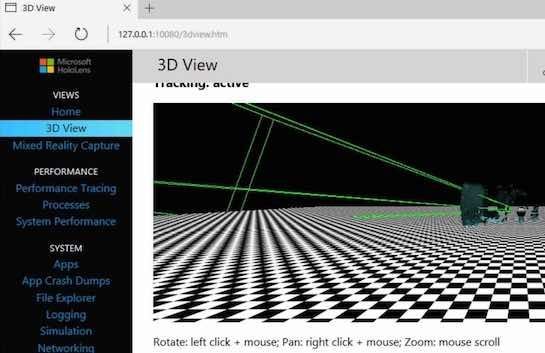 f:id:Takyu:20180716094419j:plain HoloLensのDevice PortalのSpatial Mapping画面