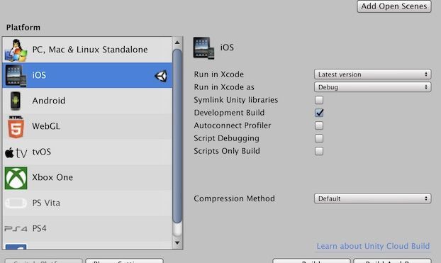 Unity2018のARkitPlugin2.0を使うとき、DevelopmentBuildを有効にする