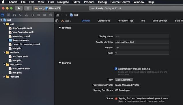 f:id:Takyu:20181104003258j:plain Mojaveで起動したXcodeの画面