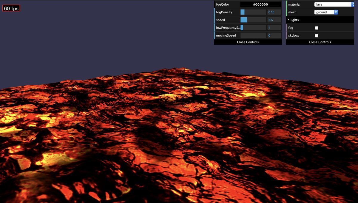 lava material of babylon.js