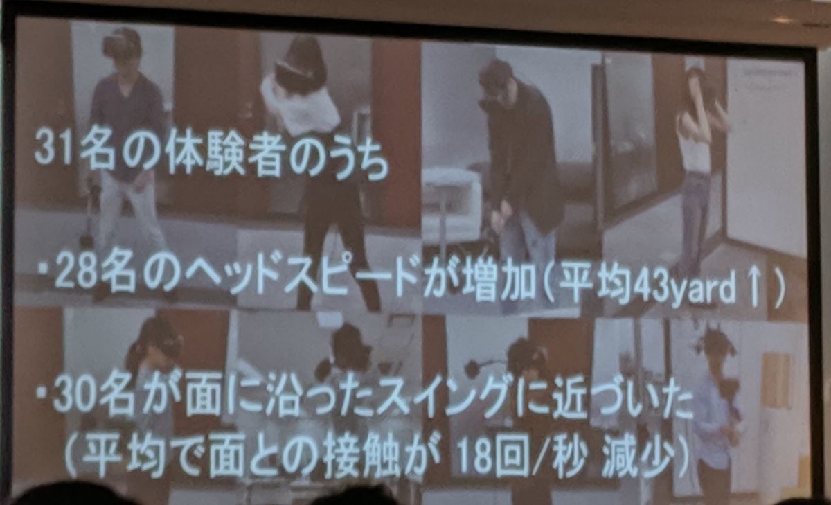 xrTechTokyo#17_presenter_CanRInc_evaluationResultOfGolfTrainingVR