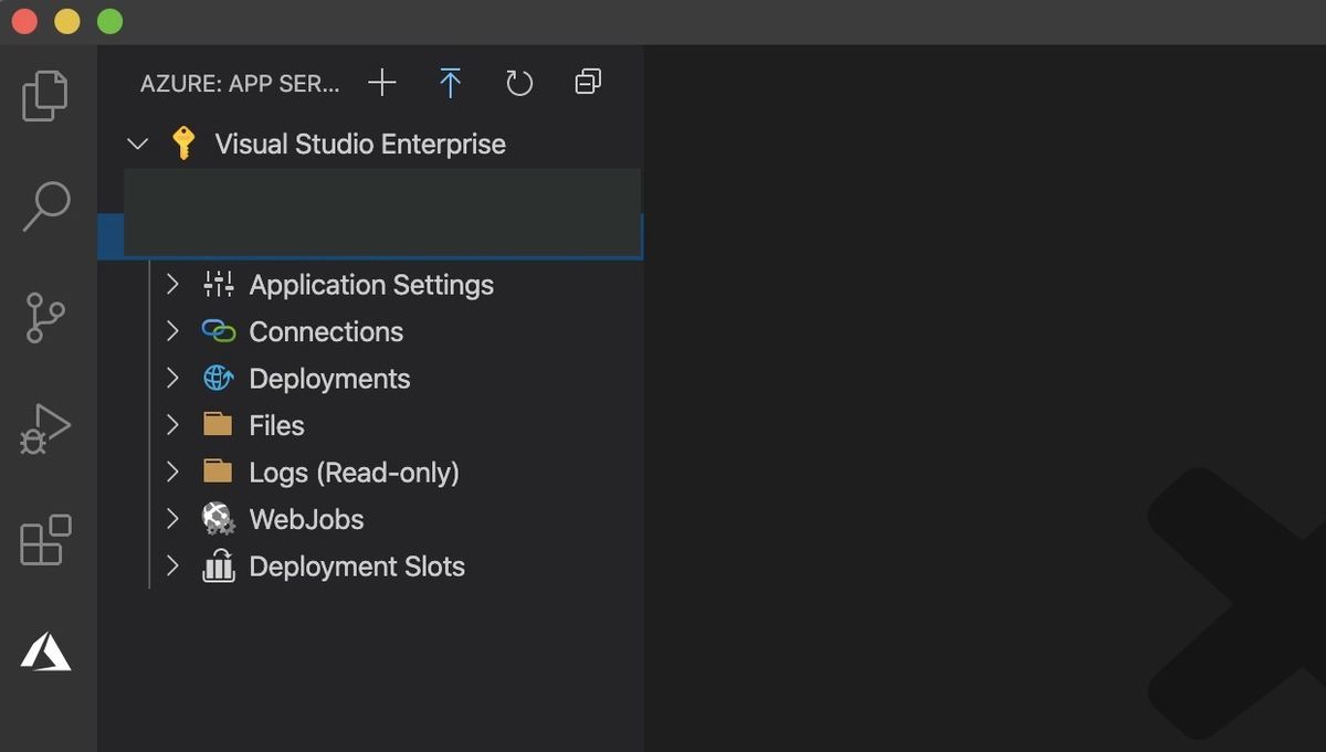 My App Service on VSCode