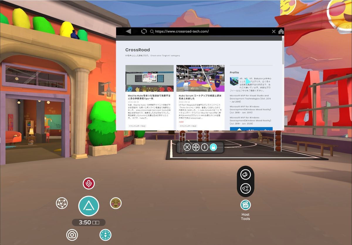 Web browser on AltspaceVR