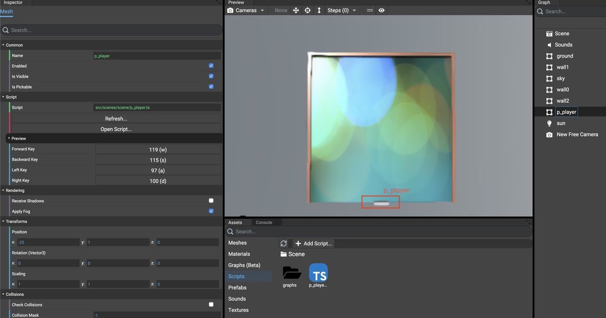 Script example on Babylon.js Editor v4.0.0beta2 Script example on Babylon.js Editor v4.0.0beta2