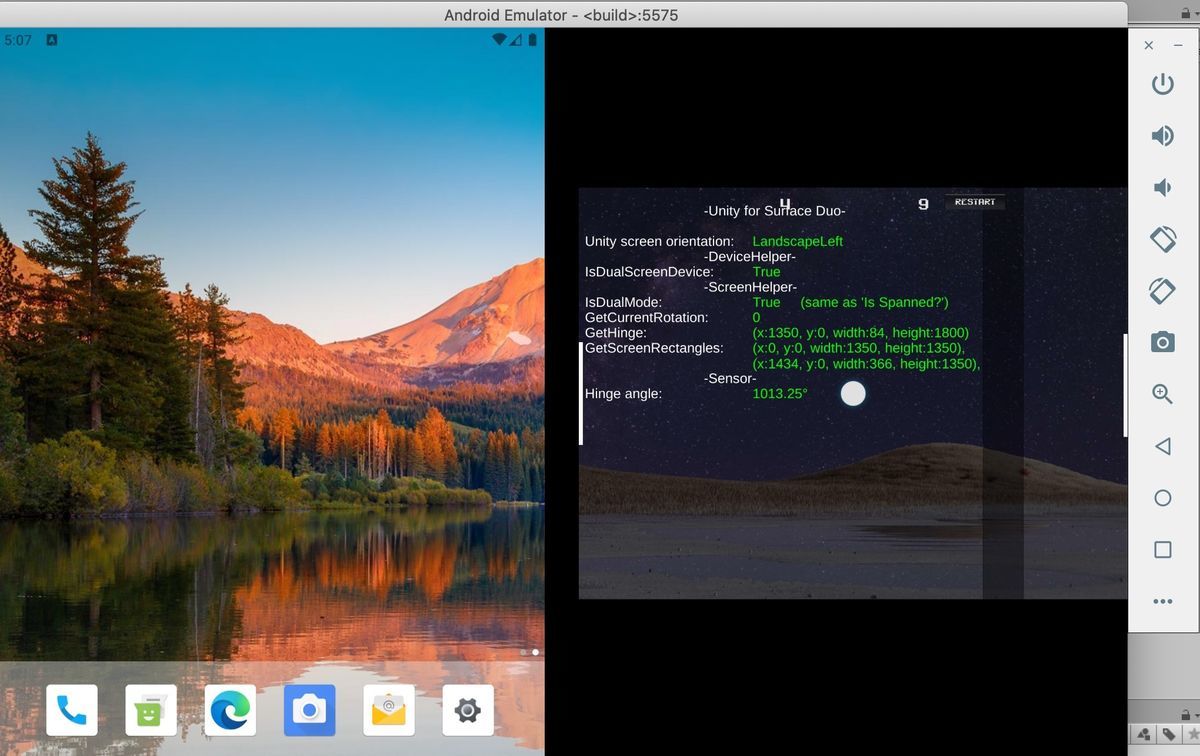 Surface Duo エミュレータの環境構築とunityのサンプルアプリを実行する方法 Crossroad