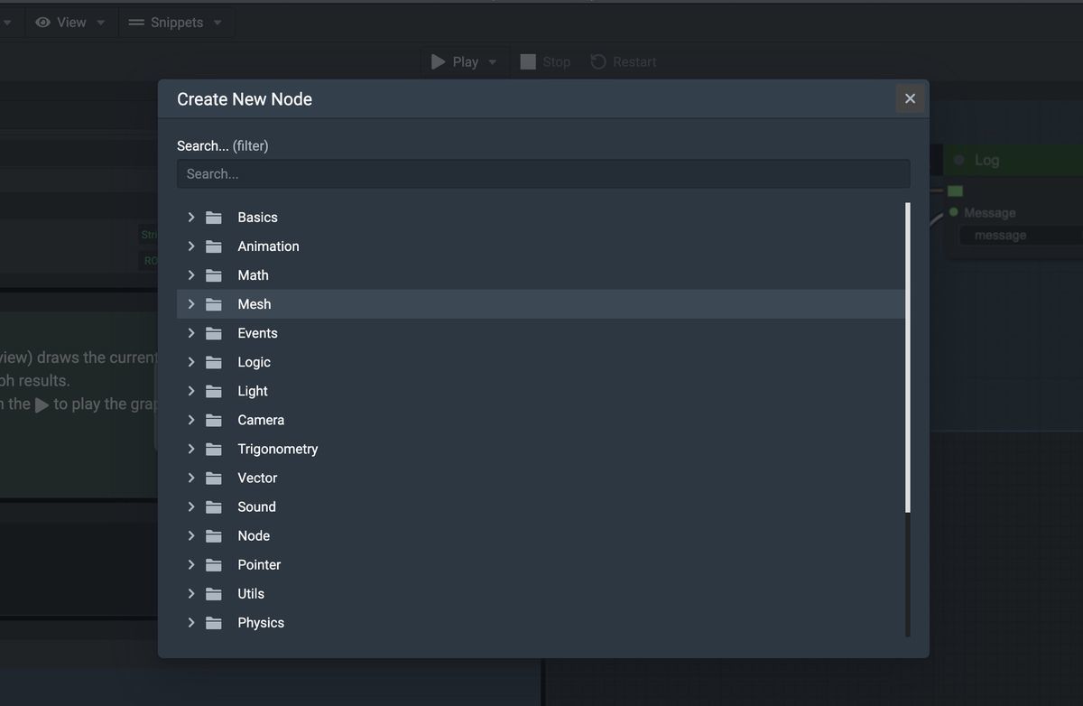 Creating new node on Graph Editor Creating new node on Graph Editor