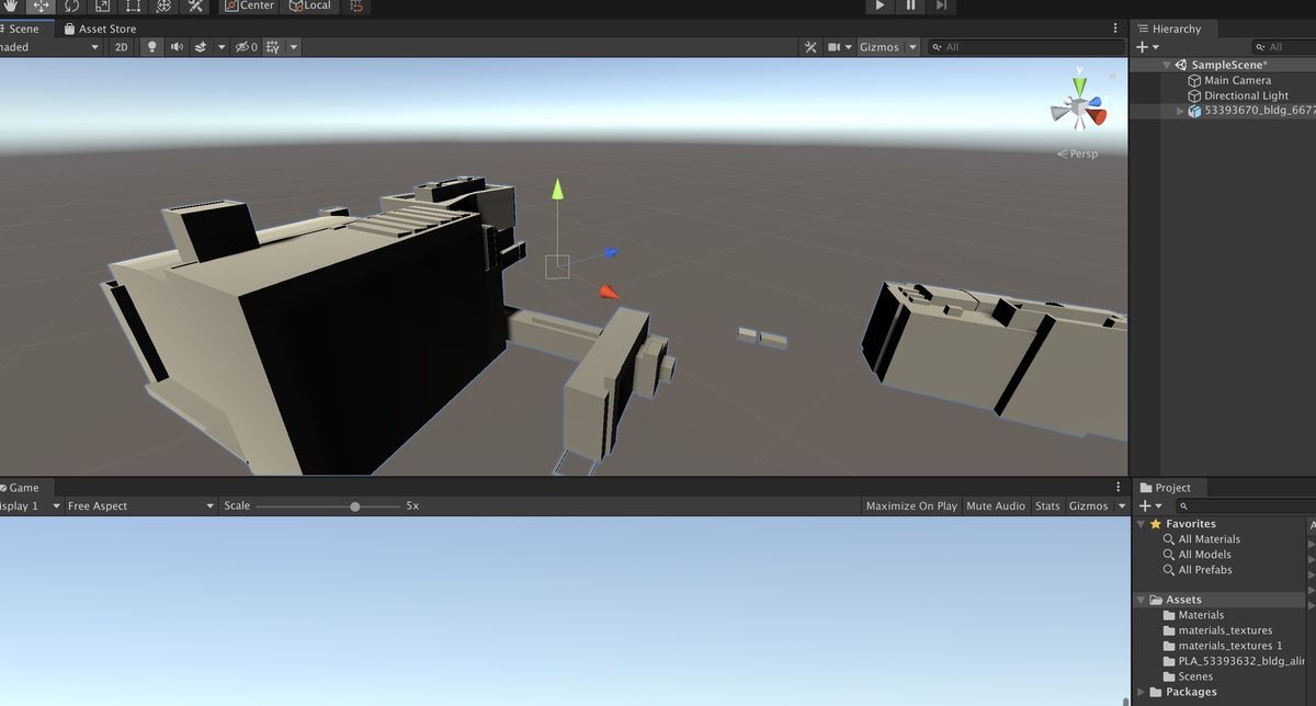 Just importing fbx data into Unity2019