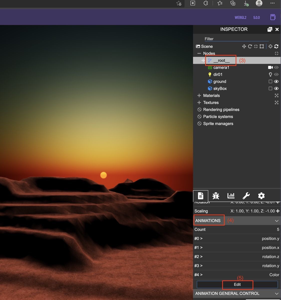 Select node and animation feature in Babylon.js Inspector Select node and animation feature in Babylon.js Inspector