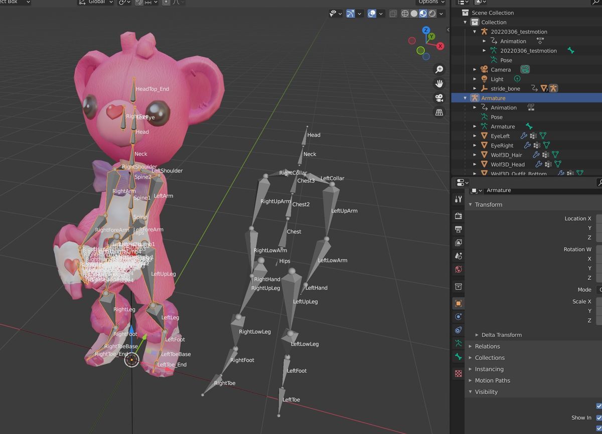 Retargetted avatar motion in Blender 2.93 Retargetted avatar motion in Blender 2.93