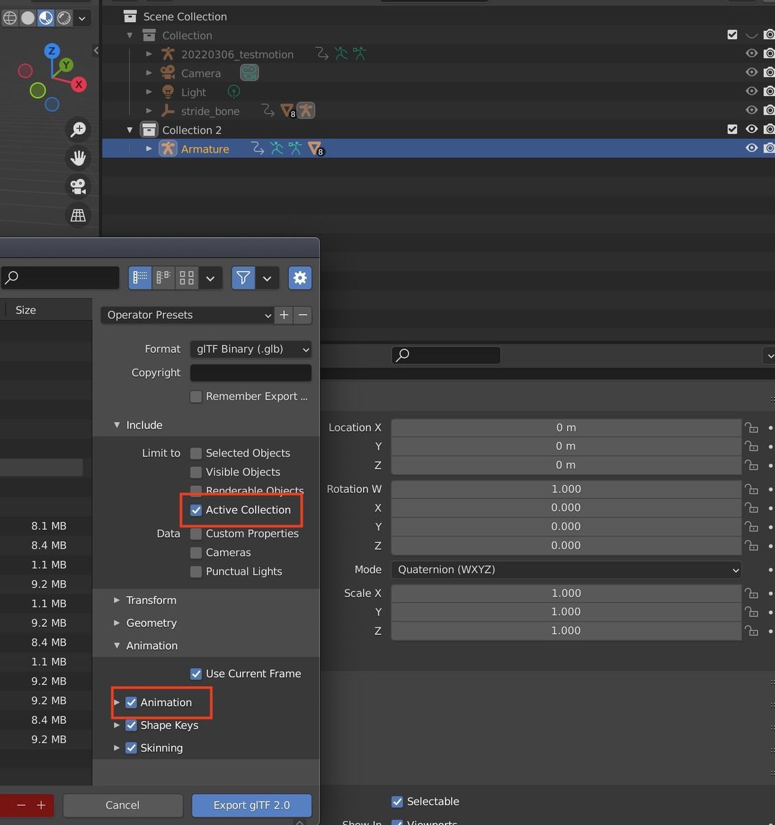 Blenderでモーション付きアバターをglb形式で出力する方法 CrossRoad