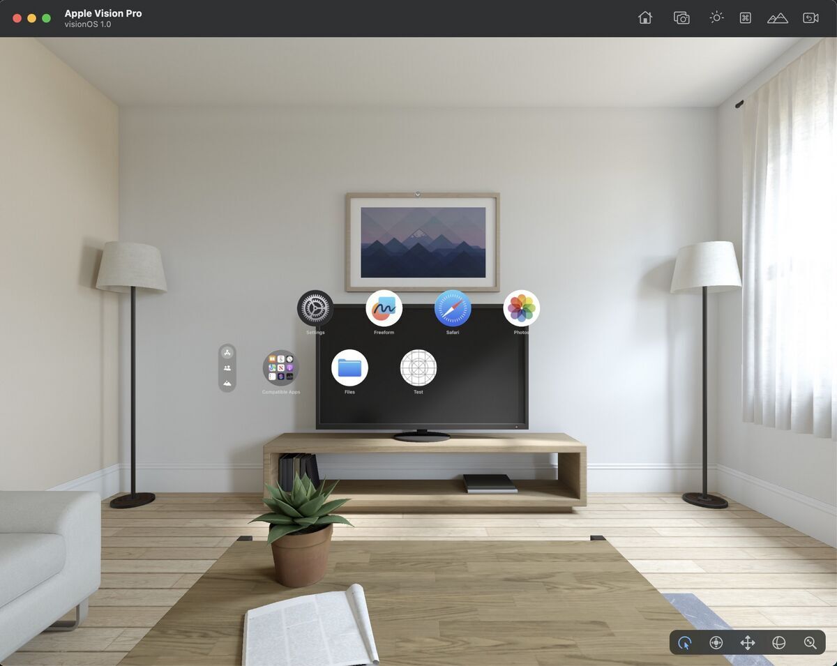 Vision OS 1.0 simulator Vision OS 1.0 simulator